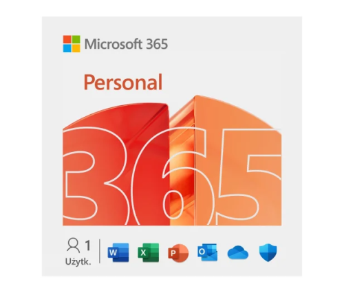 Microsoft 365 Personal Office 365 PL - 1 Użytkownik 5 Urządzeń PC/Mac/iOS/Android 1 rok