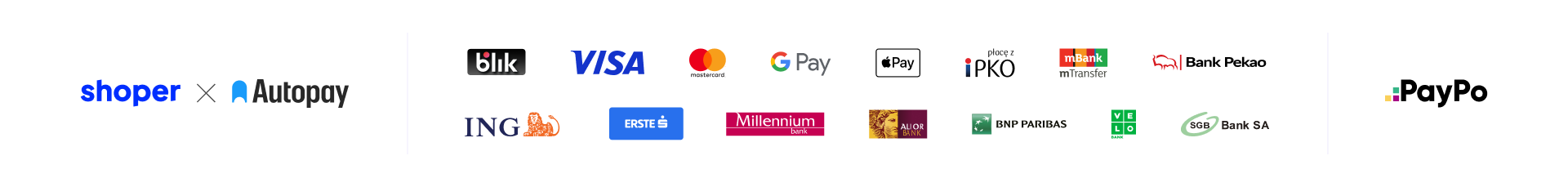 Autopay + Blik + karty + portfele elektroniczne + PIS + przelew + płatności odroczone + raty 1215x200 bank autopay na sklep-ti.pl